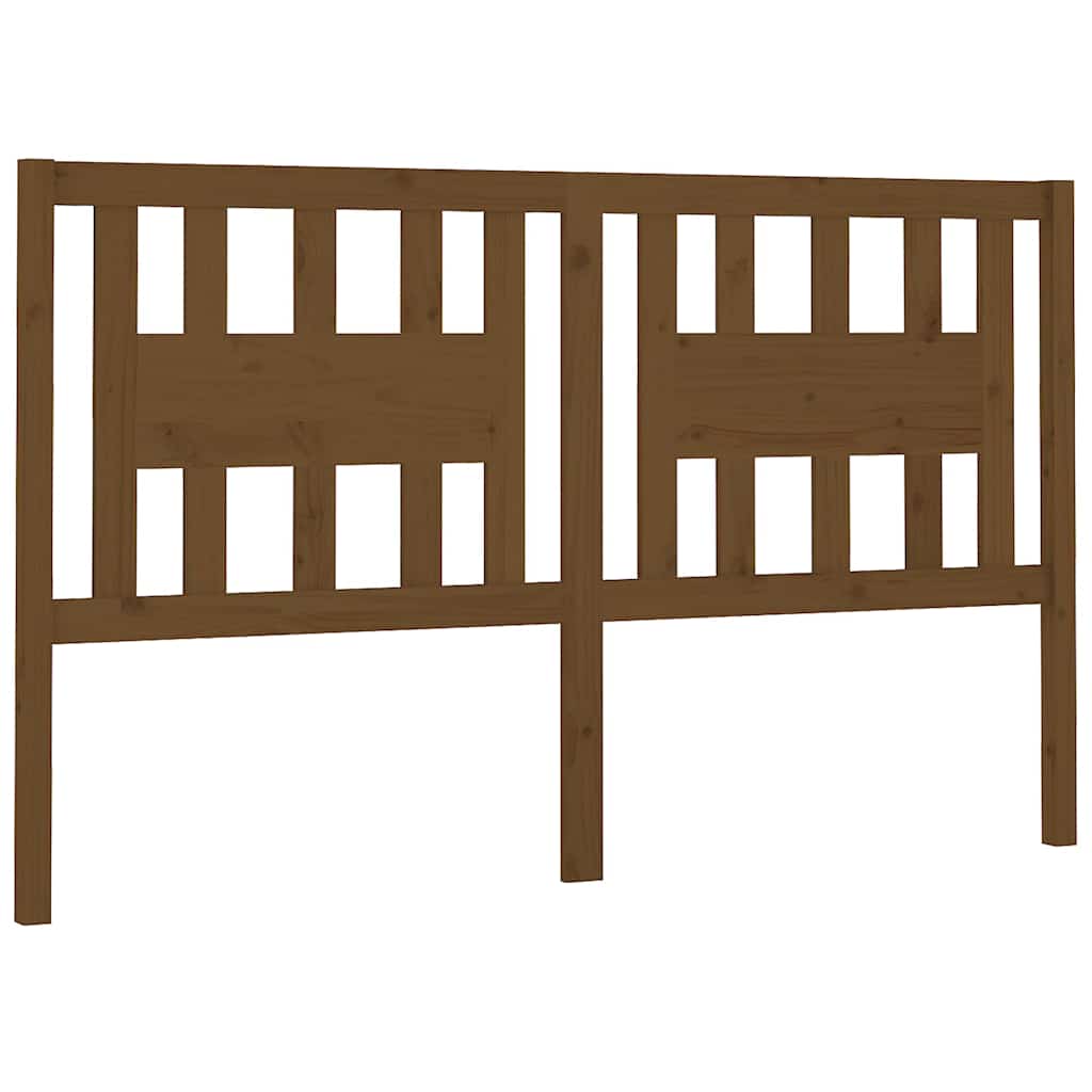 Vidaxl hoofdbord 206x4x100 cm massief grenenhout honingbruin