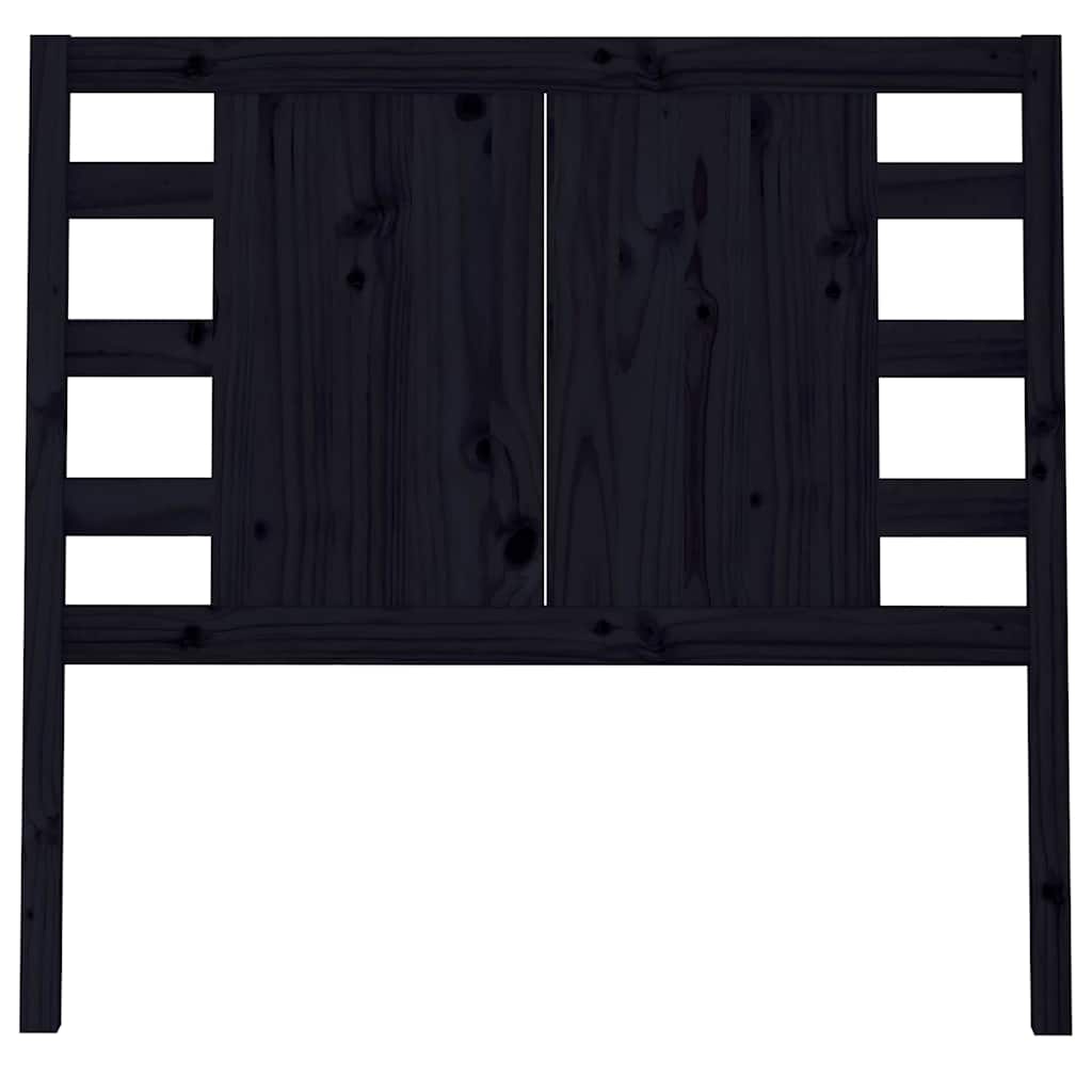 Vidaxl hoofdbord 81x4x100 cm massief grenenhout zwart