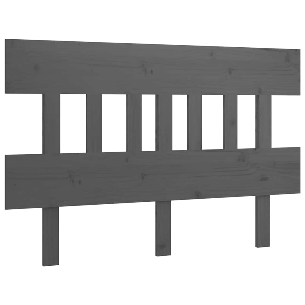 Vidaxl hoofdbord 203,5x3x81 cm massief grenenhout grijs