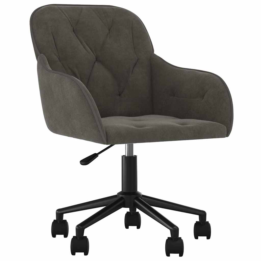Vidaxl eetkamerstoelen draaibaar 2 st fluweel donkergrijs