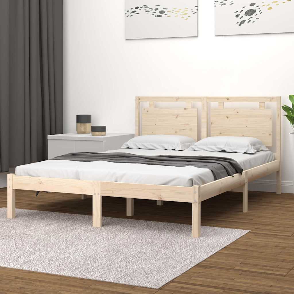 Vidaxl bedframe massief hout 150x200 cm