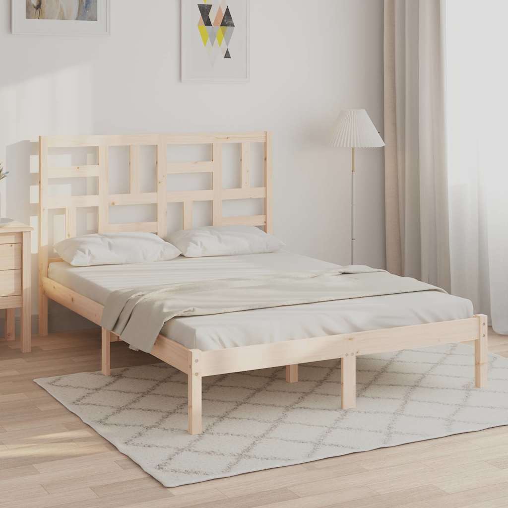 Vidaxl bedframe massief hout 135x190 cm
