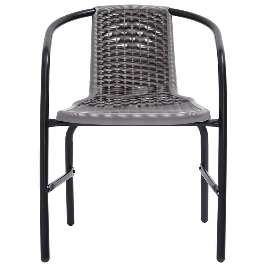 Vidaxl tuinstoelen 4 st 110 kg kunststof rattan en staal