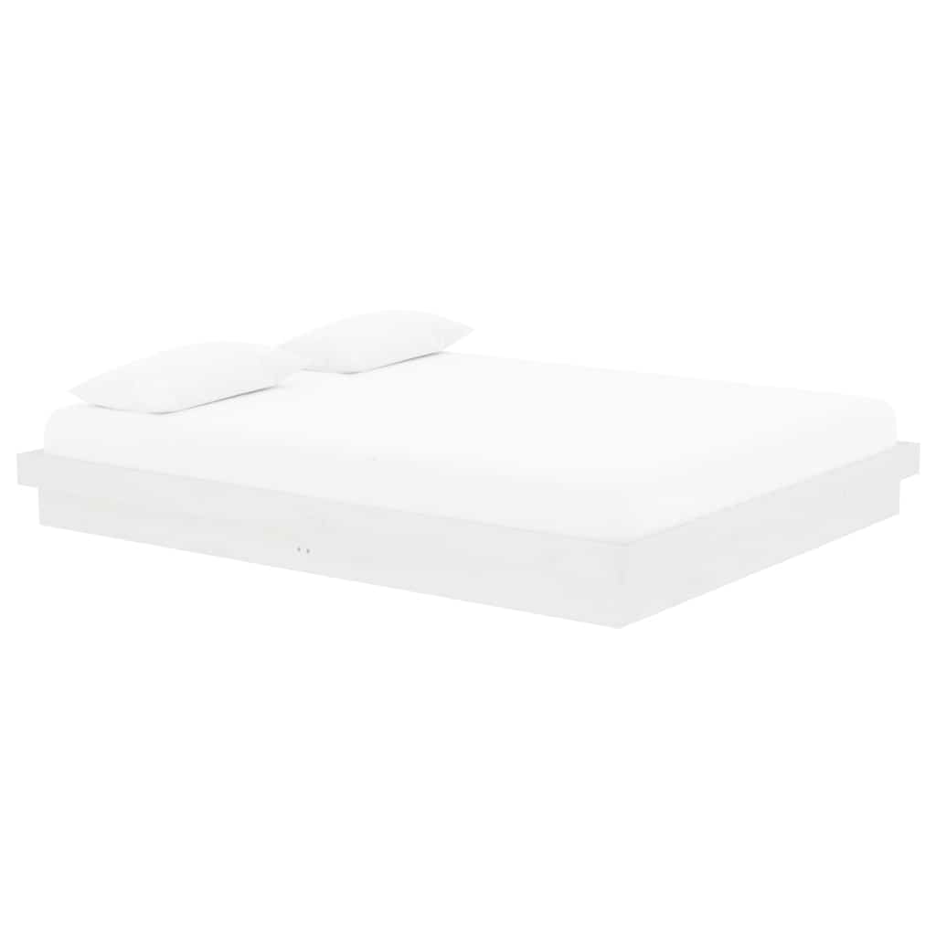Vidaxl bedframe massief hout wit 160x200 cm