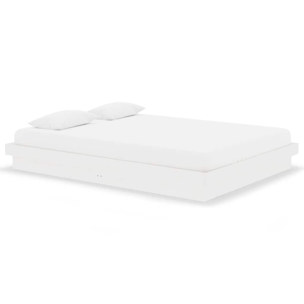 Vidaxl bedframe massief hout wit 140x190 cm