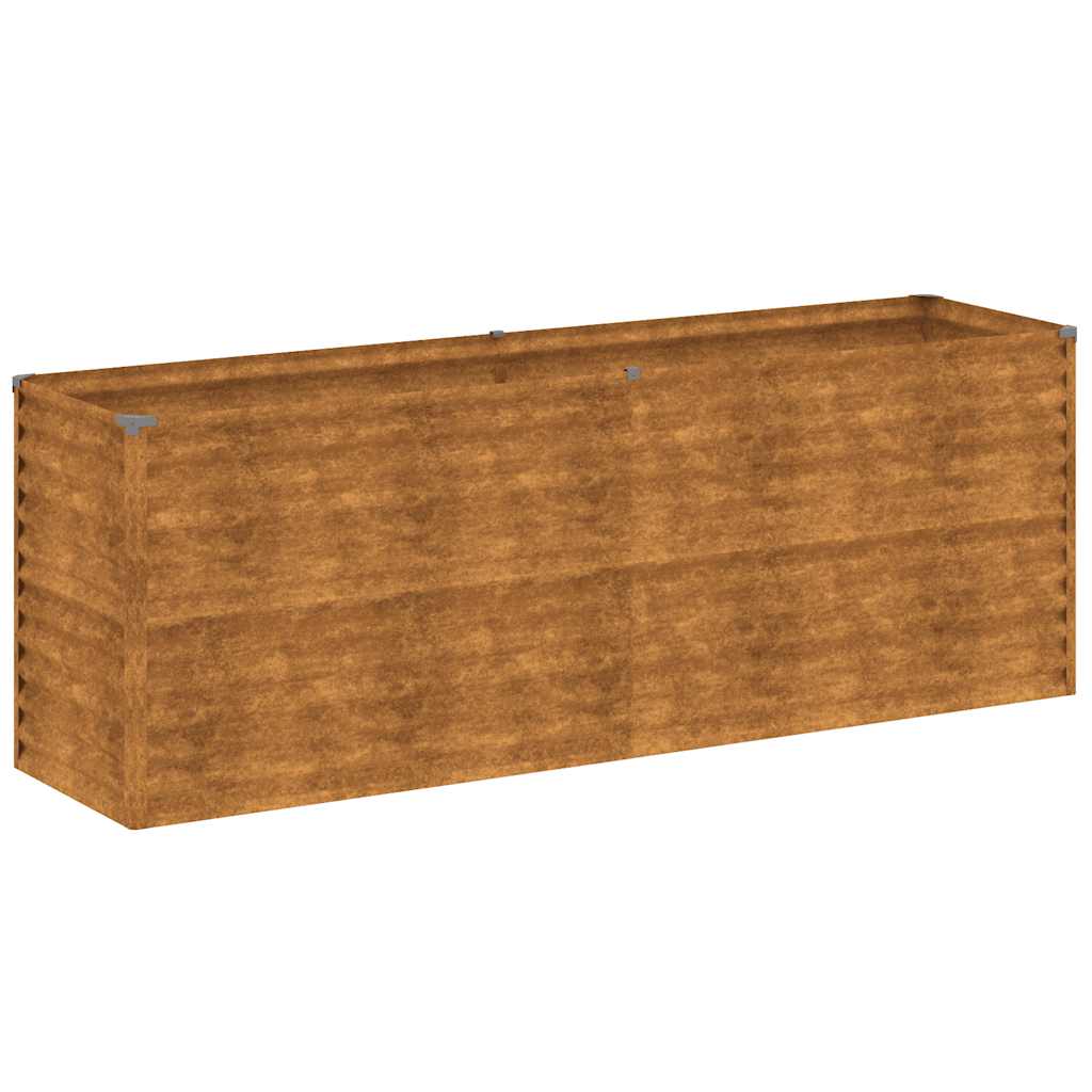 Vidaxl verhoogde tuinbak 196x50x69 cm cortenstaal
