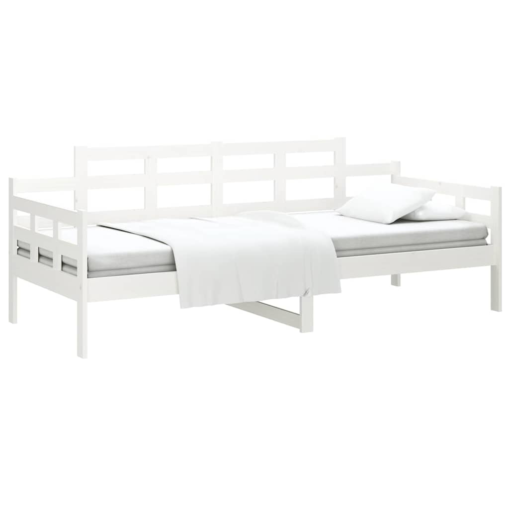 Vidaxl slaapbank massief grenenhout wit 90x200 cm