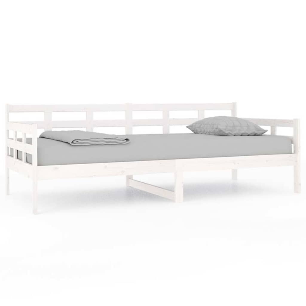 Vidaxl slaapbank massief grenenhout wit 90x200 cm