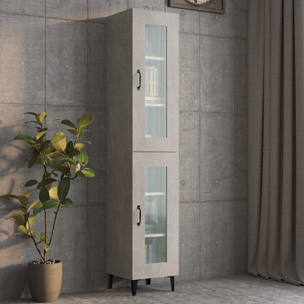 Vidaxl wandkast 34,5x34x90 cm betongrijs