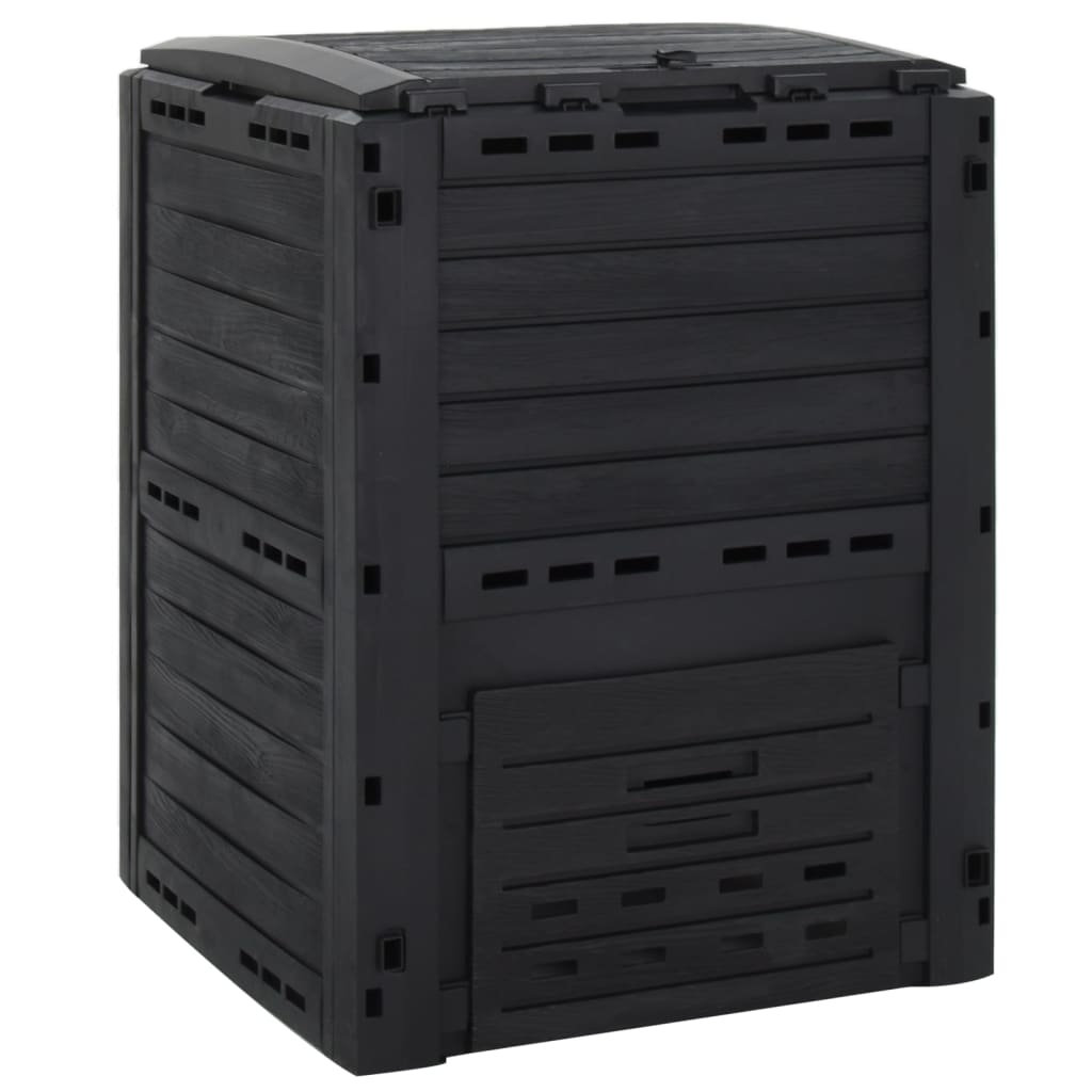 Vidaxl compostbak 280 l polypropeen zwart