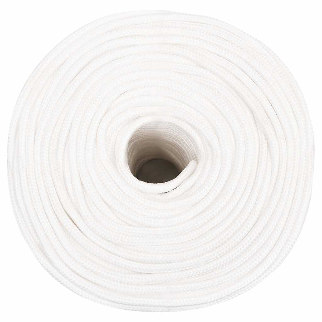 Vidaxl boottouw 6 mm 100 m polypropyleen volwit