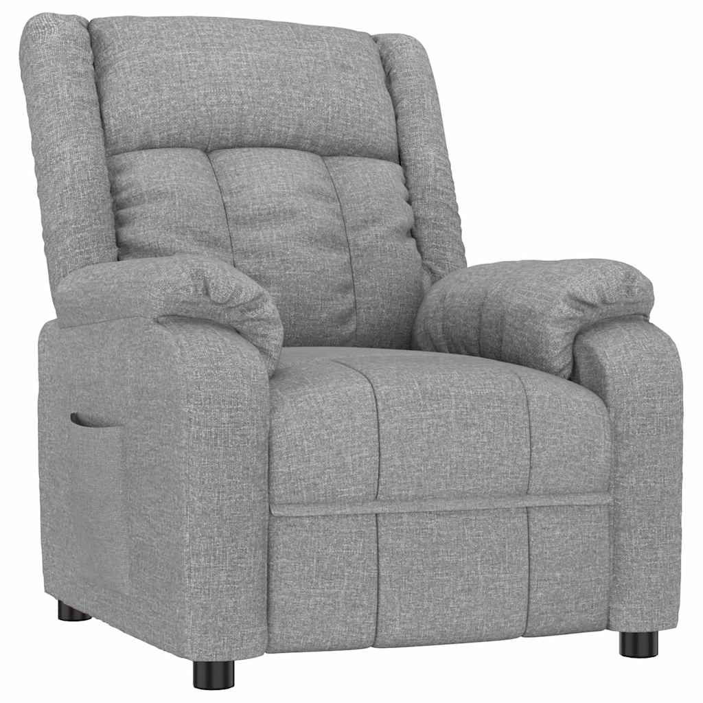 Vidaxl fauteuil verstelbaar stof lichtgrijs
