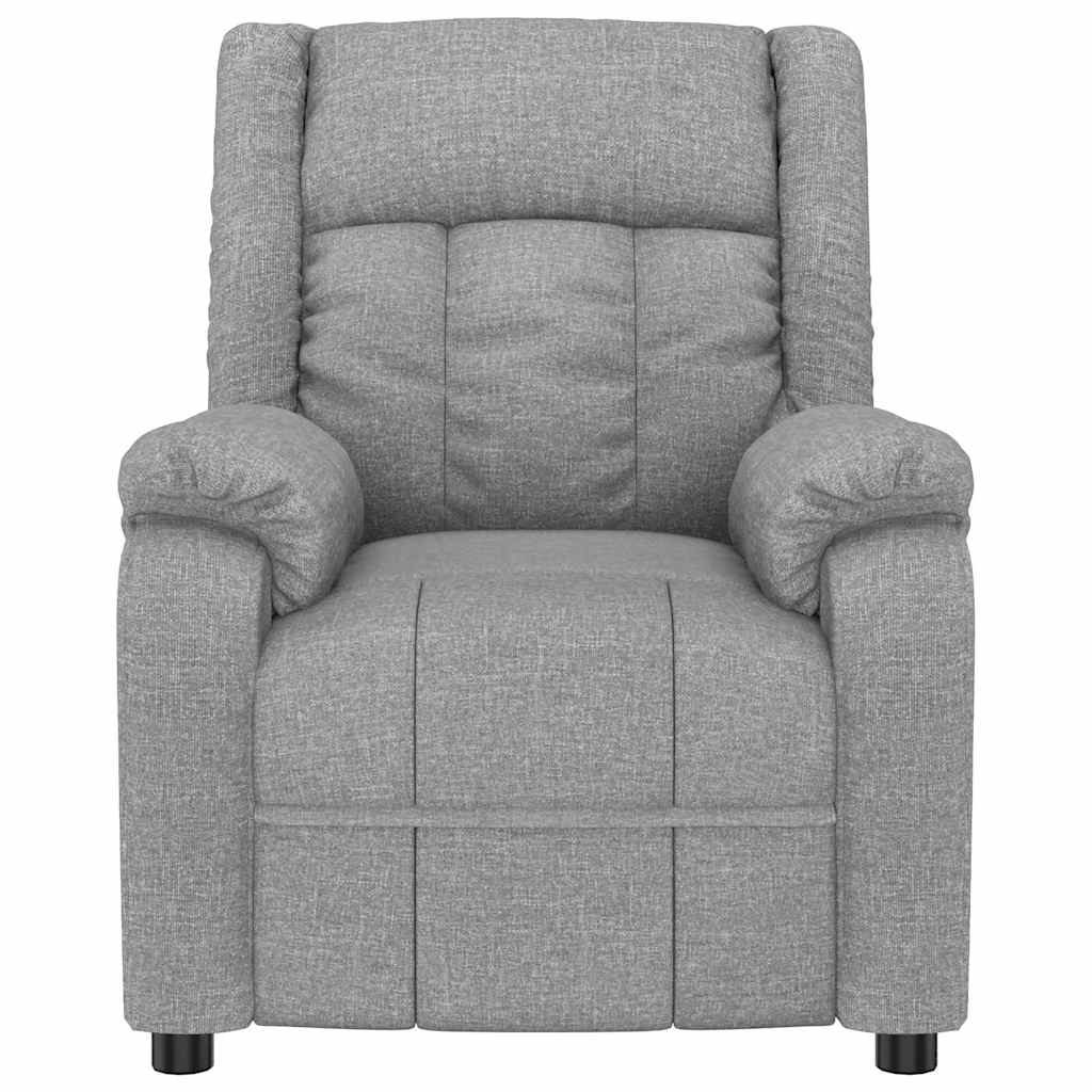 Vidaxl fauteuil verstelbaar stof lichtgrijs
