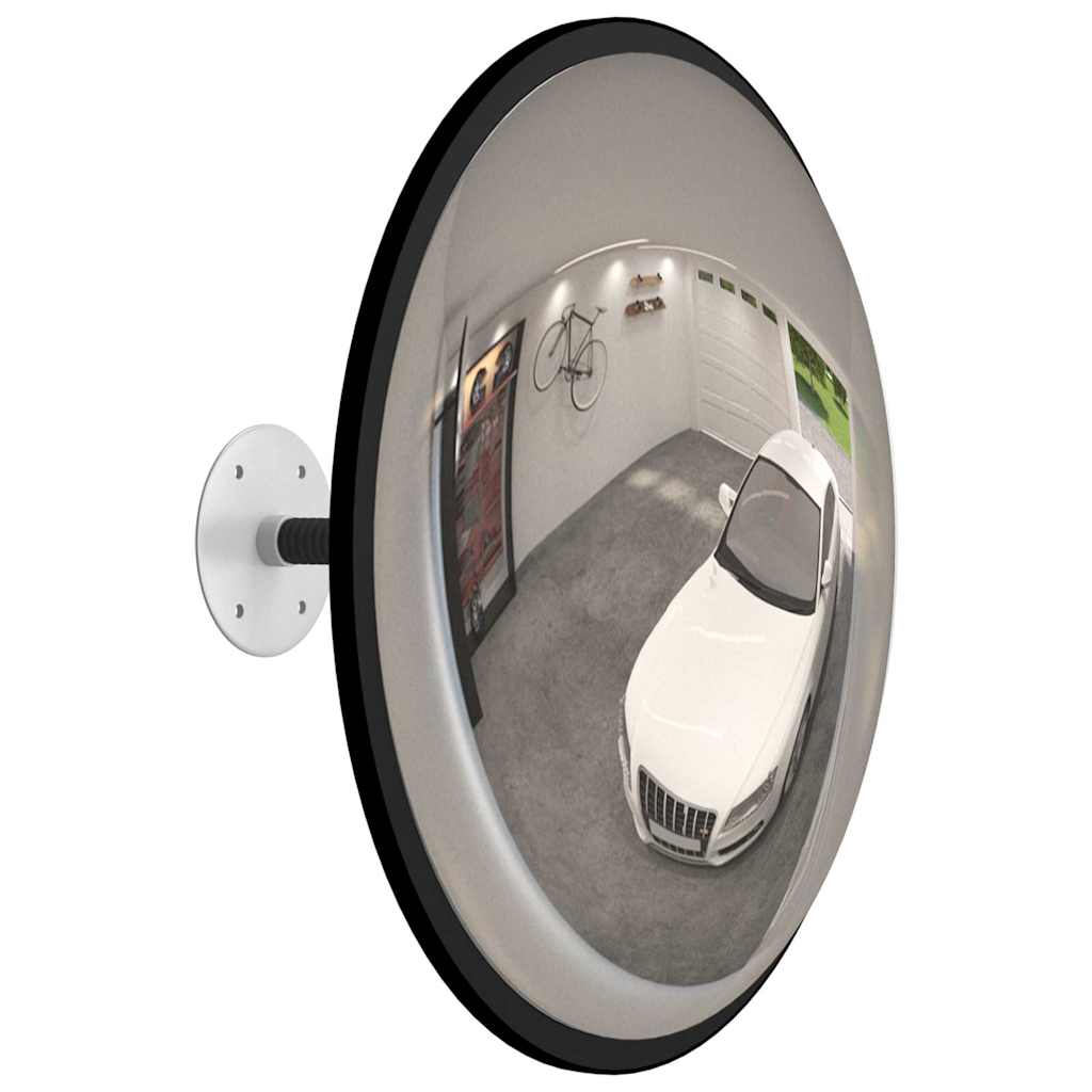 Vidaxl binnen verkeersspiegel convex zwart ø40 cm acryl