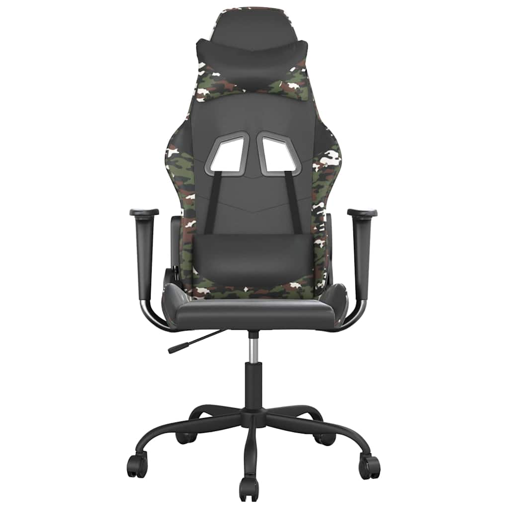 Vidaxl massage gamestoel kunstleer zwart en camouflage