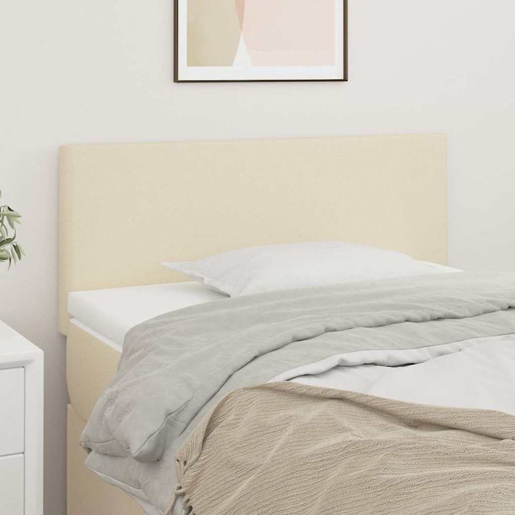 Vidaxl hoofdbord 90x5x78 88 cm kunstleer crèmekleurig
