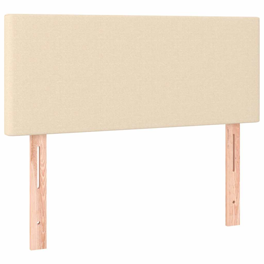 Vidaxl hoofdbord 100x5x78 88 cm stof crèmekleurig