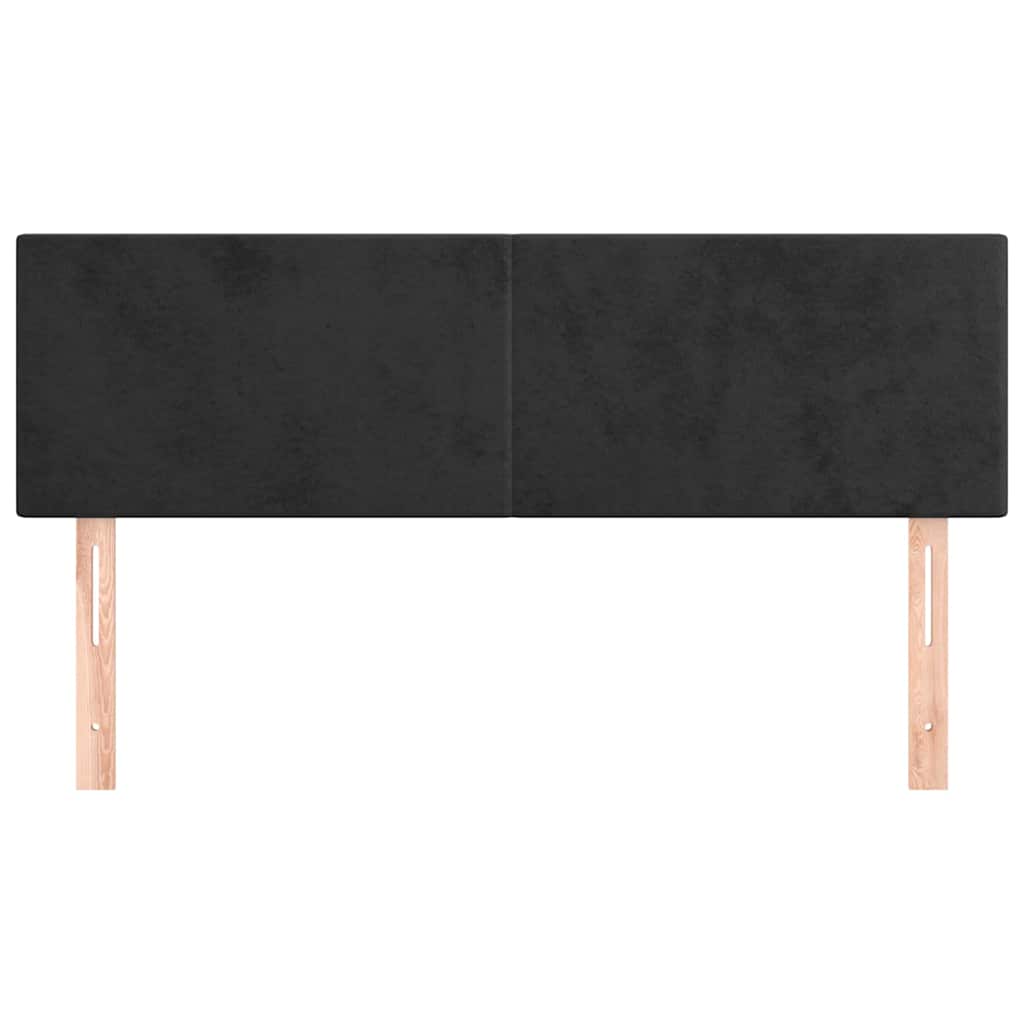 Vidaxl hoofdborden 2 st 72x5x78 88 cm fluweel zwart
