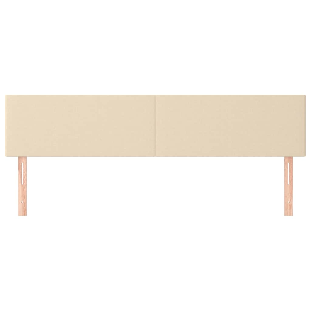 Vidaxl hoofdborden 2 st 80x5x78 88 cm stof crèmekleurig
