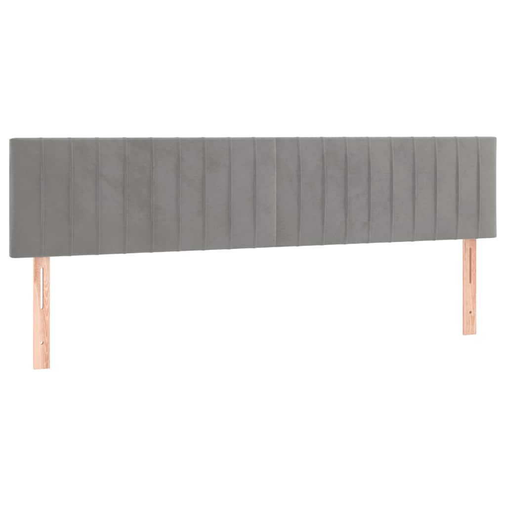 Vidaxl hoofdborden 2 st 90x5x78 88 cm fluweel lichtgrijs