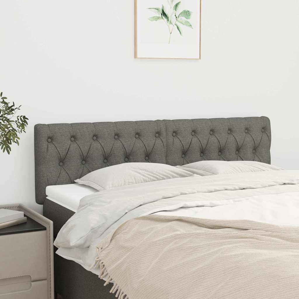 Vidaxl hoofdborden 2 st 80x7x78 88 cm stof donkergrijs