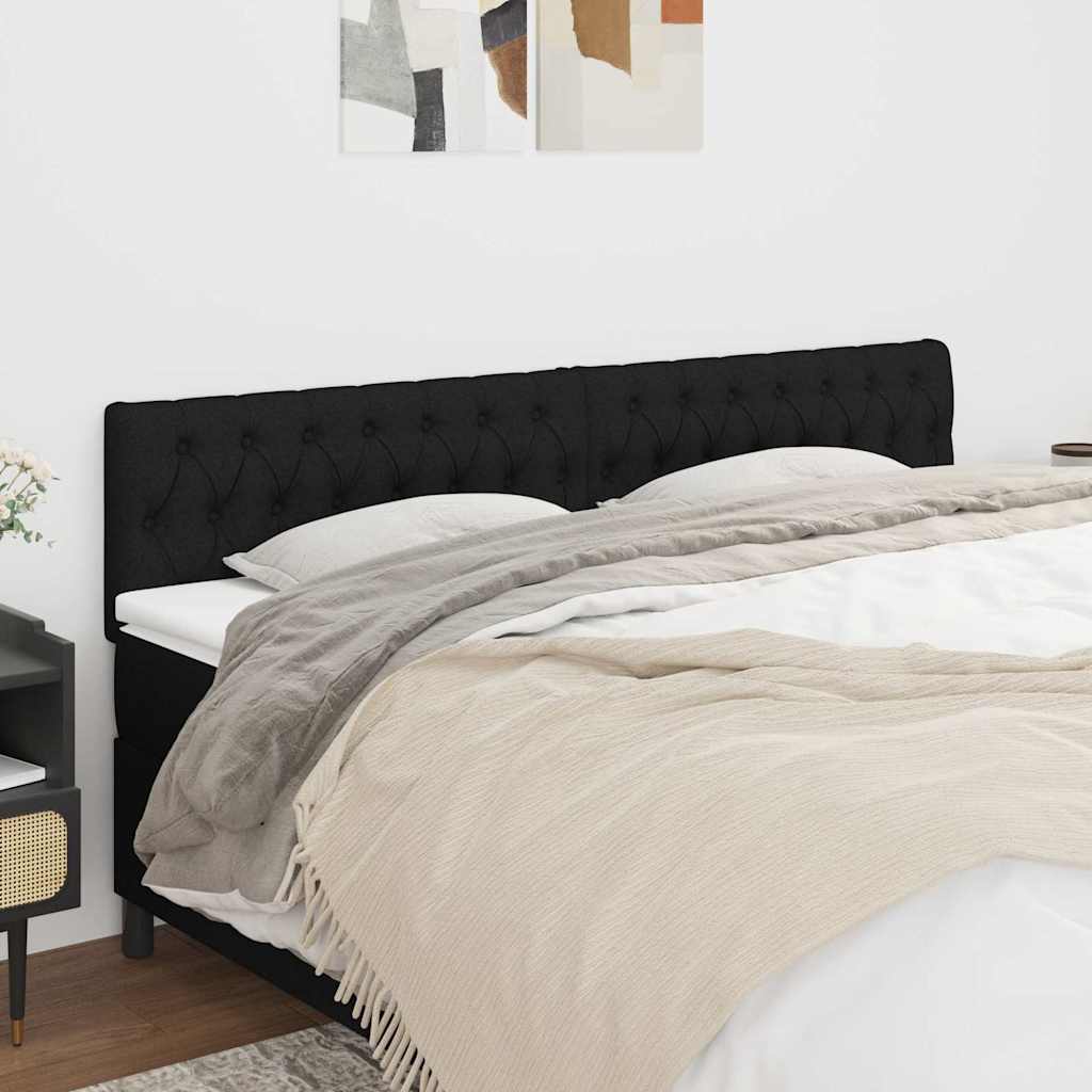 Vidaxl hoofdborden 2 st 100x7x78 88 cm stof zwart