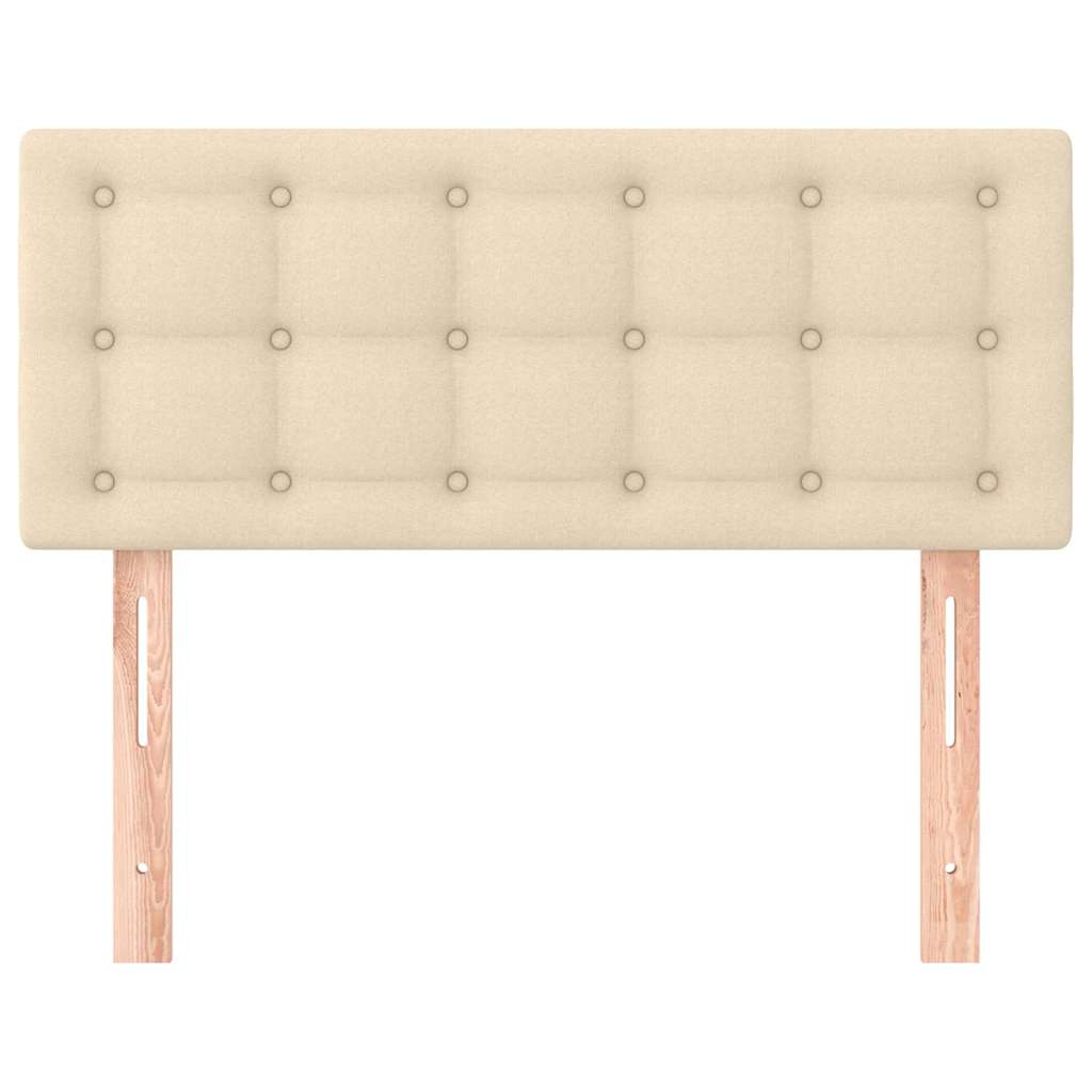 Vidaxl hoofdbord 80x5x78 88 cm stof crèmekleurig