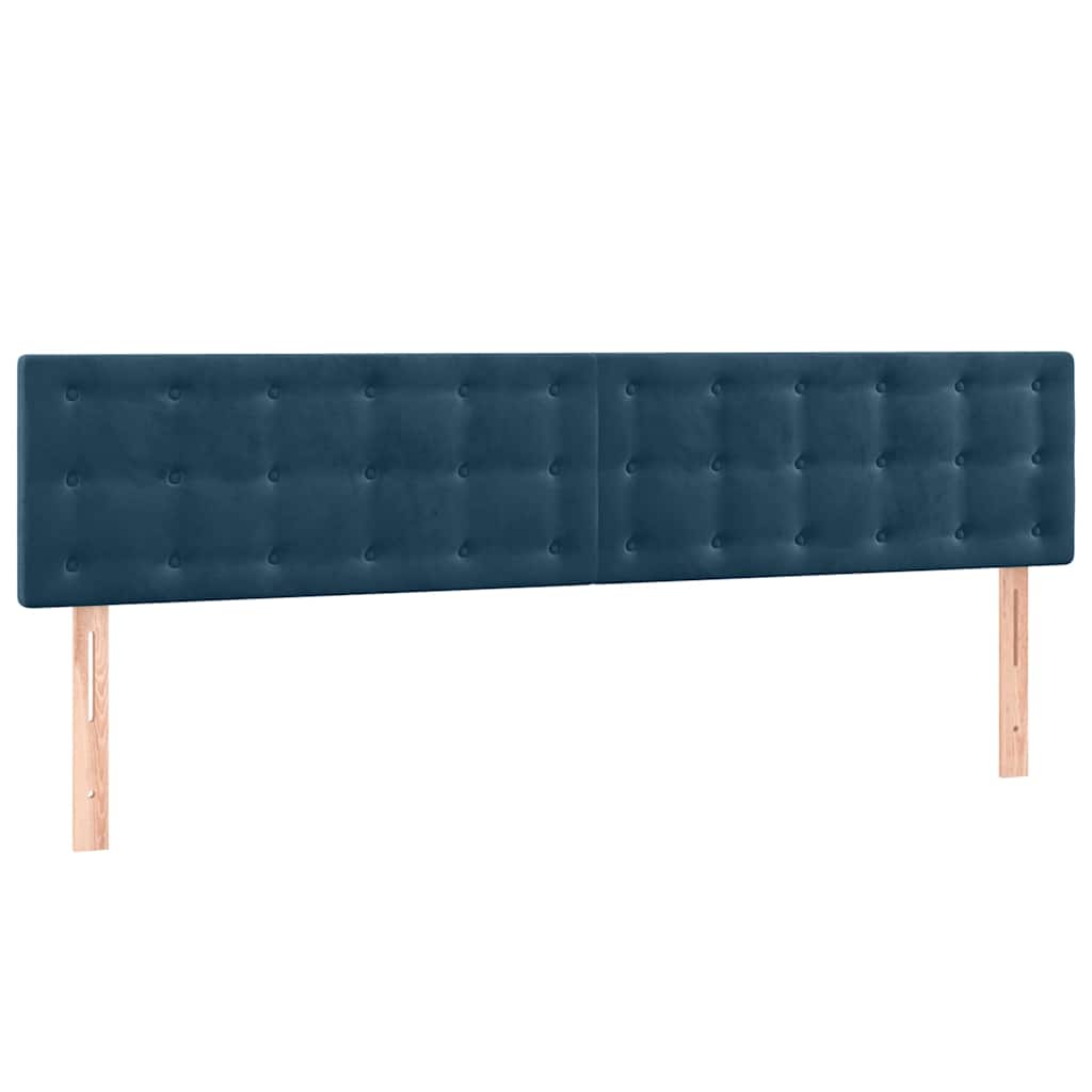 Vidaxl hoofdborden 2 st 90x5x78 88 cm fluweel donkerblauw
