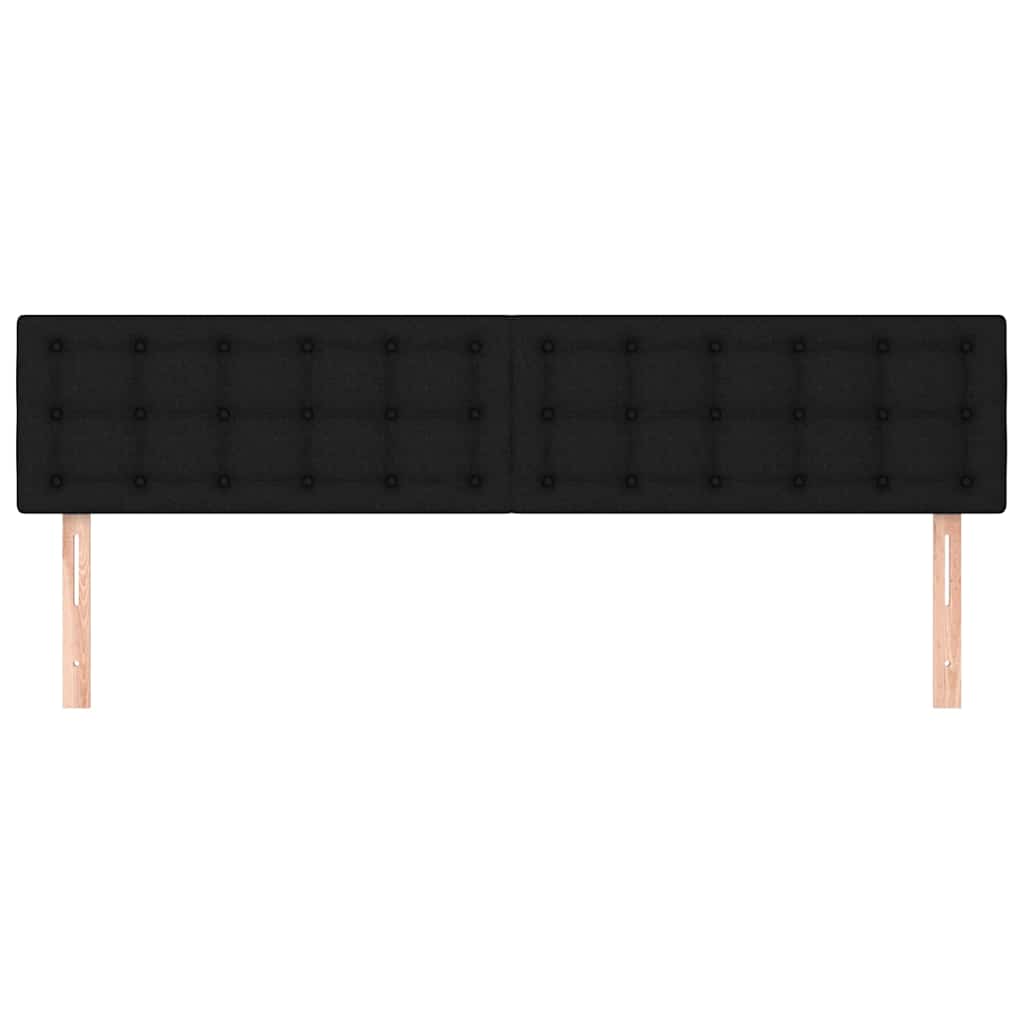 Vidaxl hoofdborden 2 st 100x5x78 88 cm stof zwart