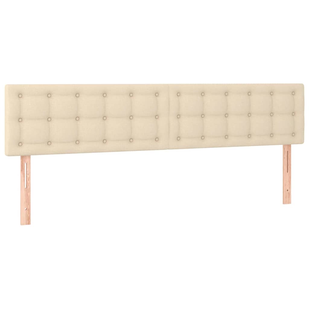 Vidaxl hoofdborden 2 st 100x5x78 88 cm stof crèmekleurig