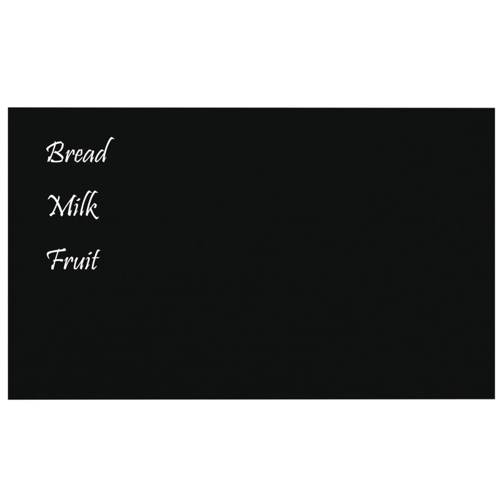 VidaXL Magneetbord wandgemonteerd 100x60 cm gehard glas zwart