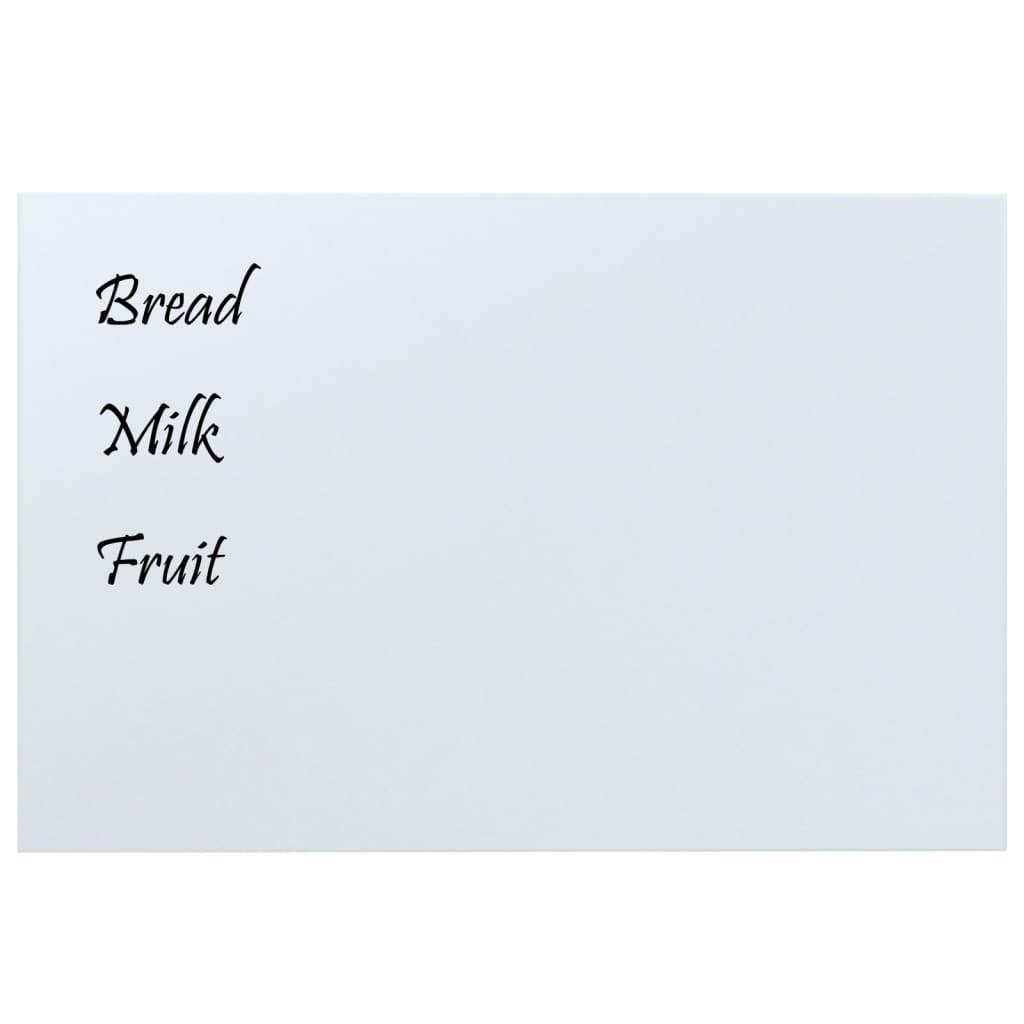 VidaXL Magneetbord wandgemonteerd 60x40 cm gehard glas wit