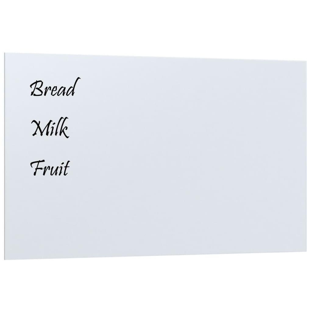 VidaXL Magneetbord wandgemonteerd 100x60 cm gehard glas wit