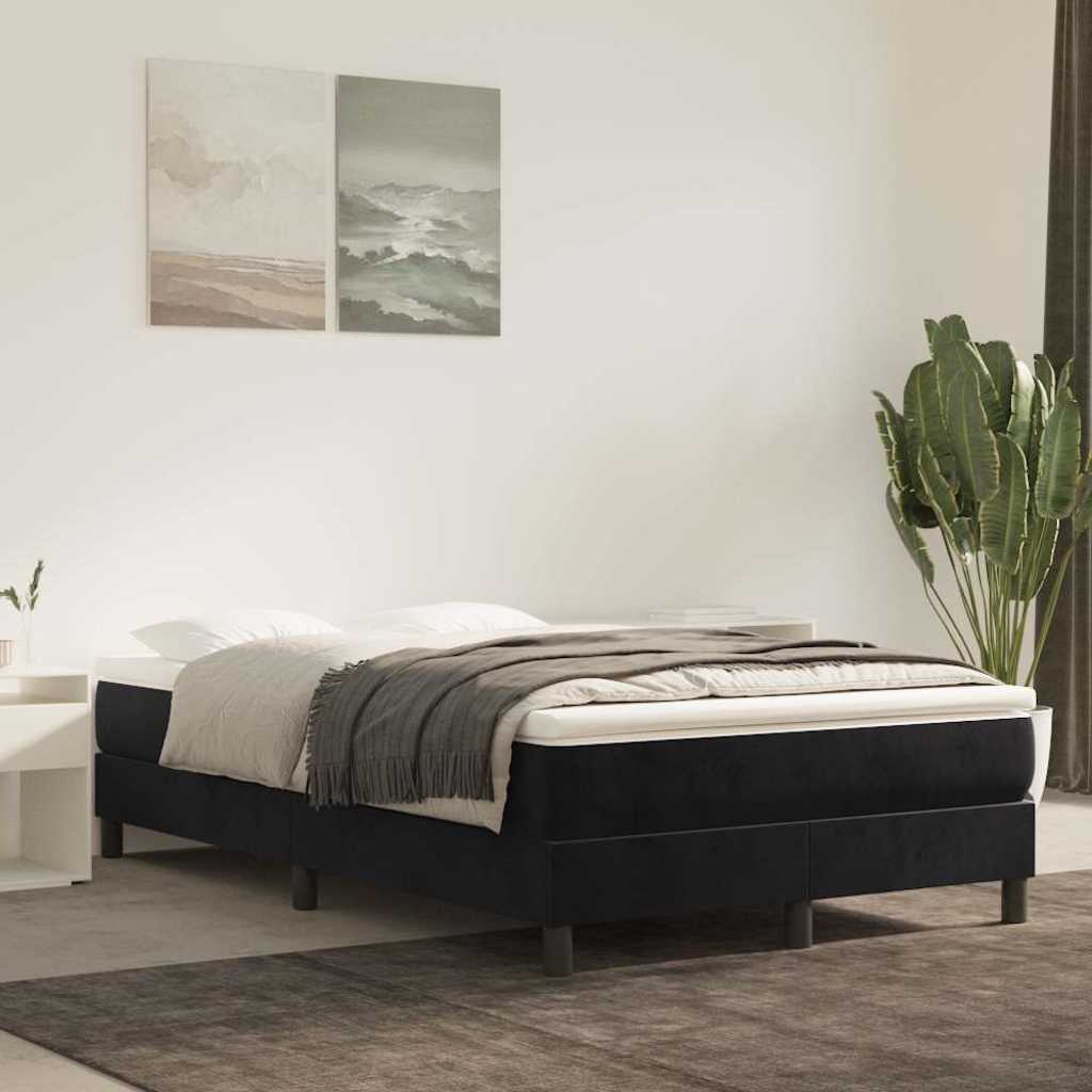 Vidaxl pocketveringmatras medium 120x200x20 cm fluweel zwart