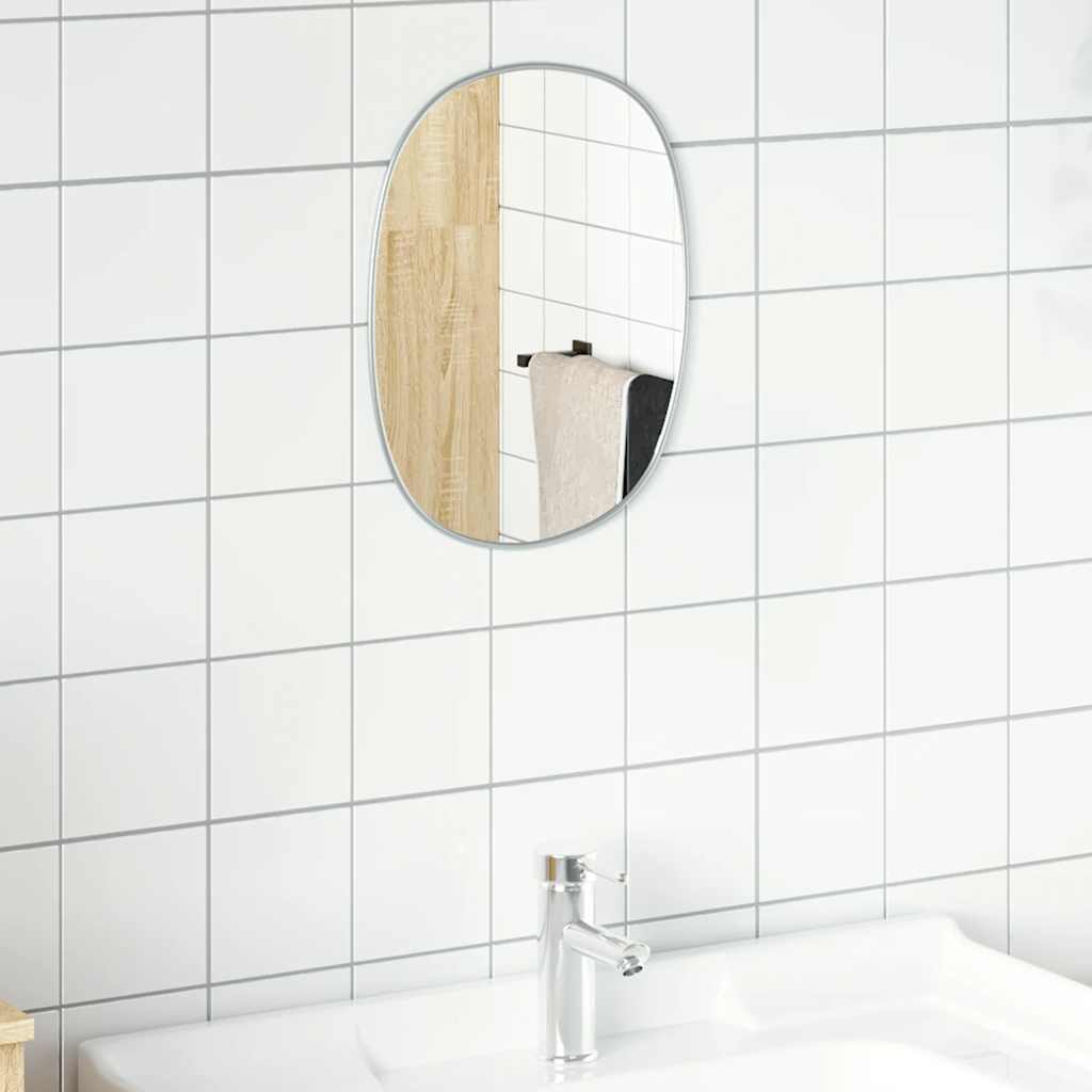 Vidaxl wandspiegel 30x25 cm zilverkleurig