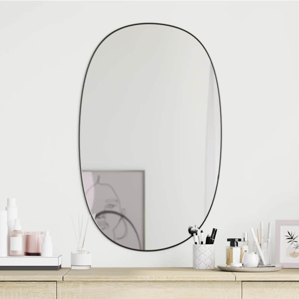 Vidaxl wandspiegel 70x45 cm zwart