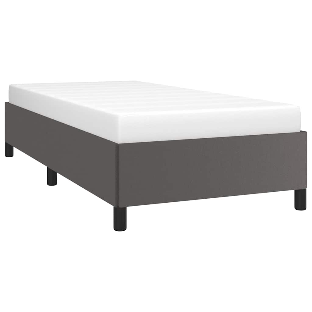 Vidaxl bedframe kunstleer grijs 90x200 cm