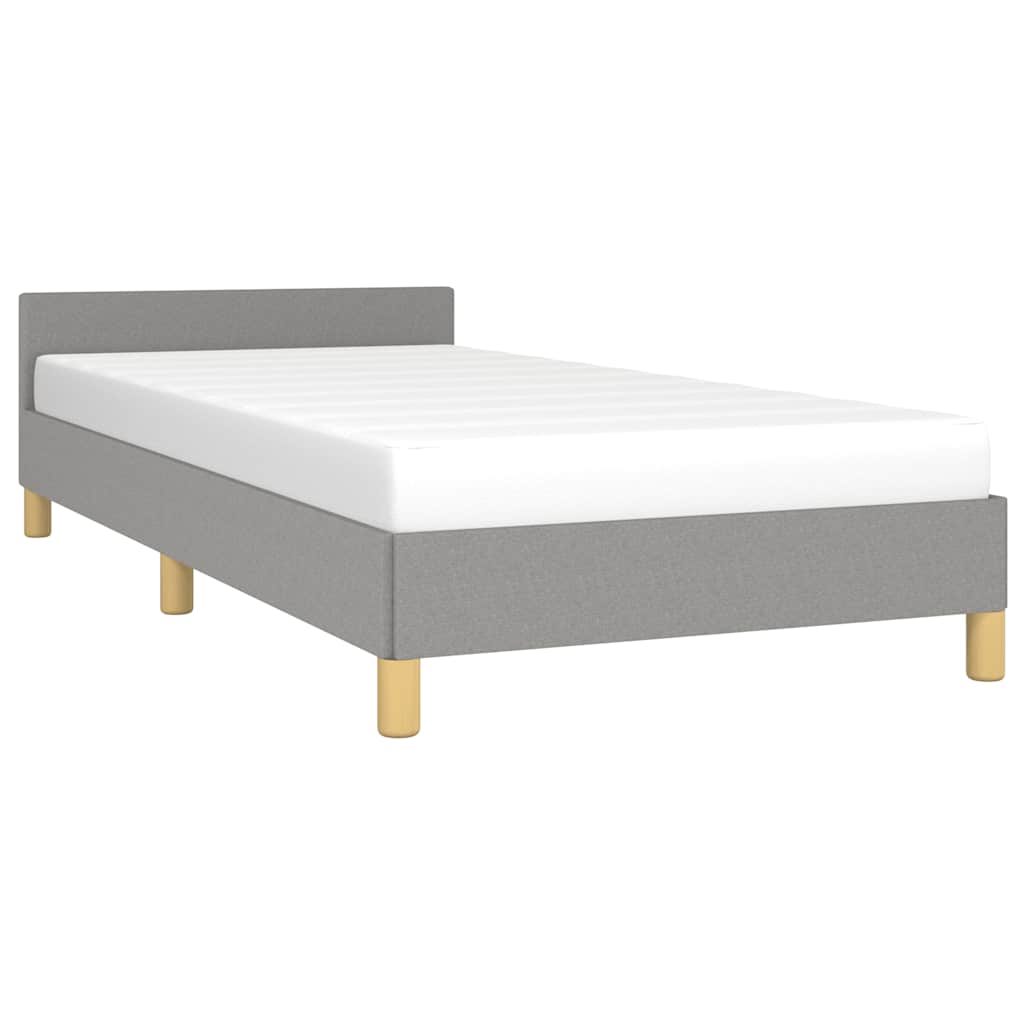 Vidaxl bedframe zonder matras 90x200 cm stof lichtgrijs