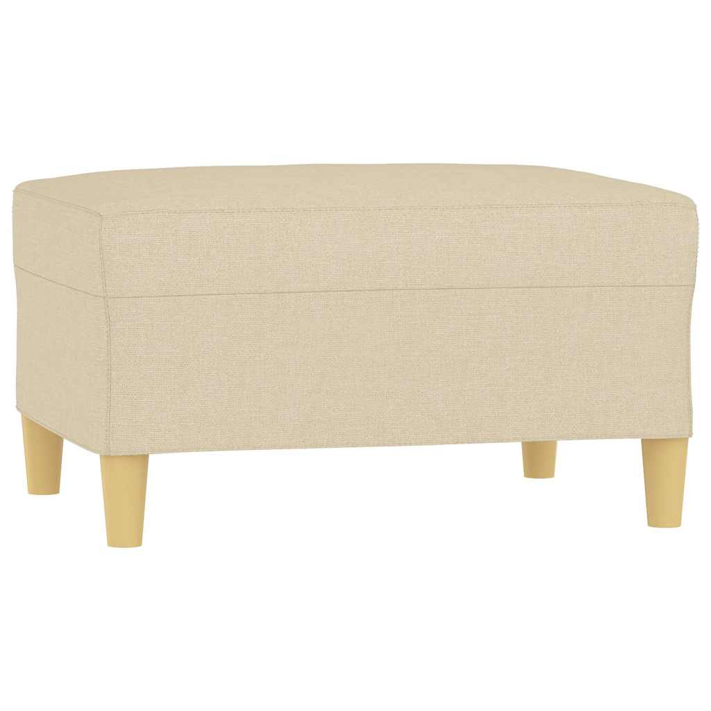 Vidaxl voetenbank 70x55x41 cm stof crèmekleurig