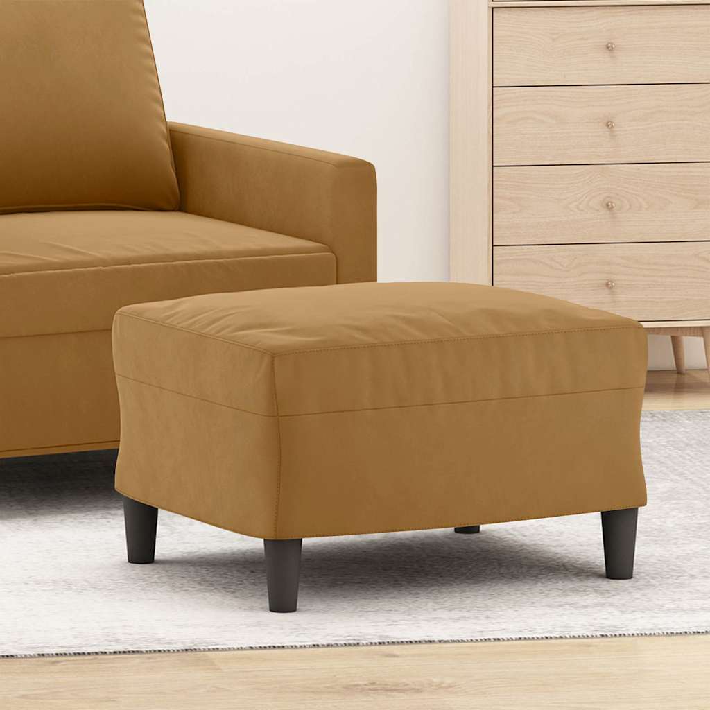 Vidaxl voetenbank 60x50x41 cm fluweel bruin