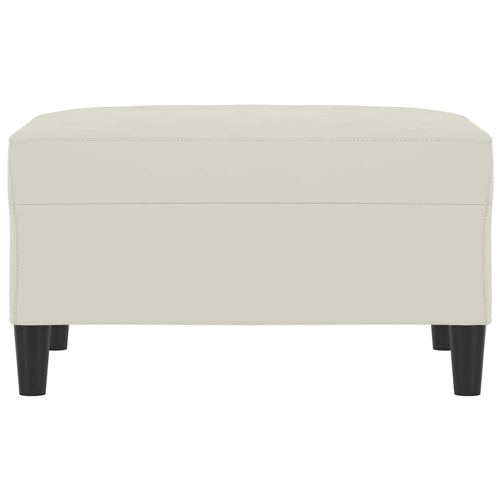 Vidaxl voetenbank 70x55x41 cm fluweel crèmekleurig