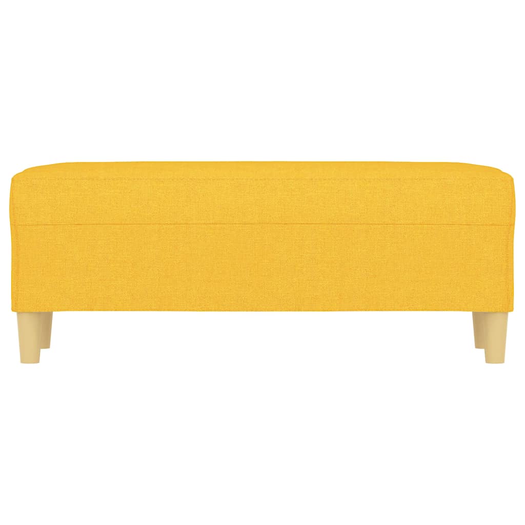 Vidaxl bankje 100x35x41 cm stof lichtgeel
