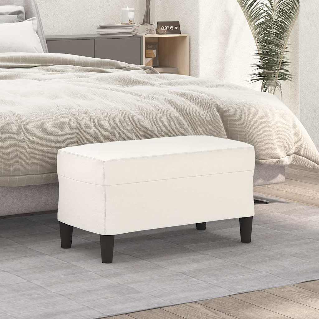Vidaxl bankje 70x35x41 cm kunstleer crèmekleurig