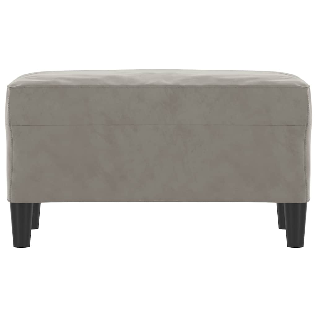 Vidaxl bankje 70x35x41 cm fluweel lichtgrijs