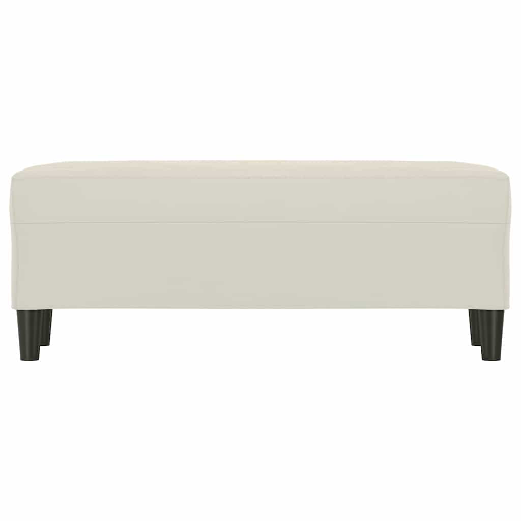 Vidaxl bankje 100x35x41 cm fluweel crèmekleurig