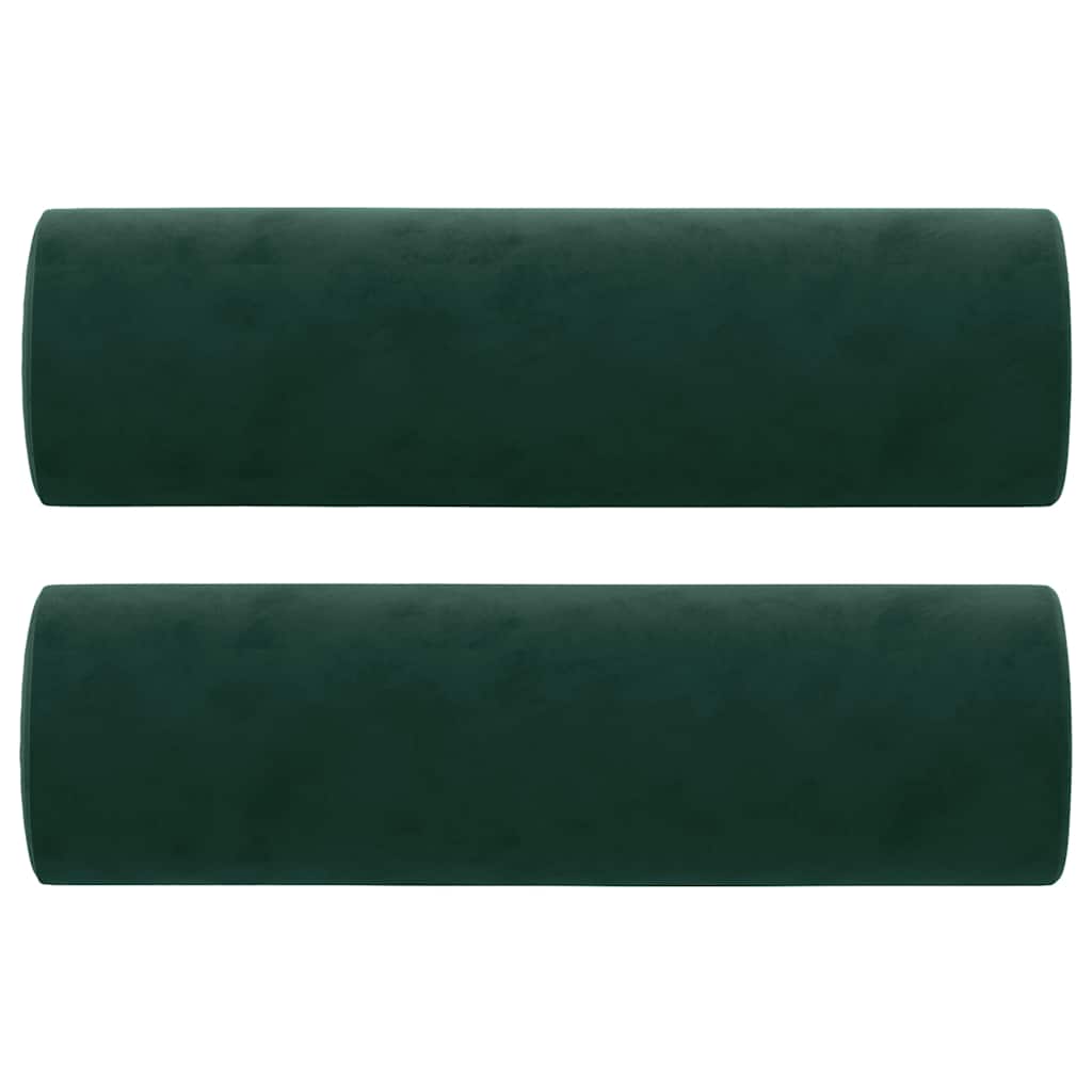 Vidaxl sierkussens 2 st 15x50 cm fluweel donkergroen