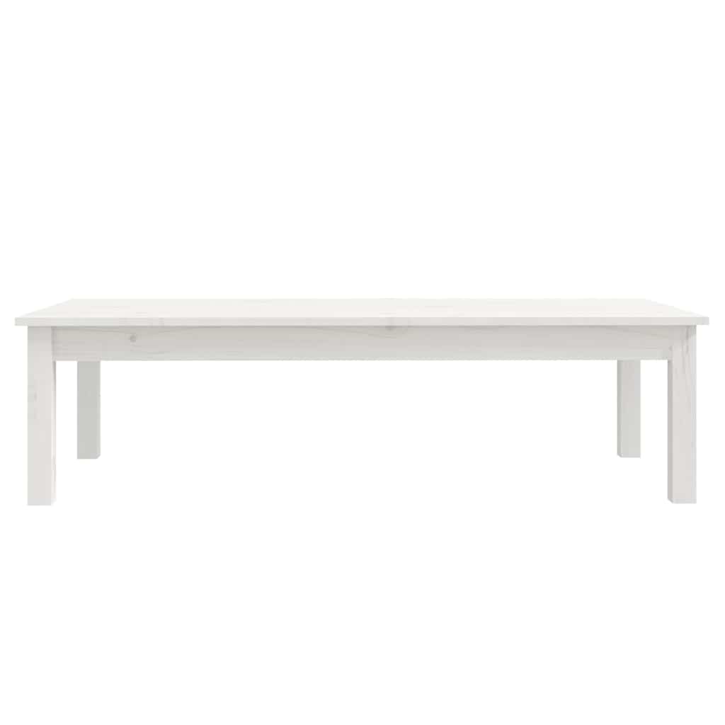 Vidaxl salontafel 110x50x30 cm massief grenenhout wit