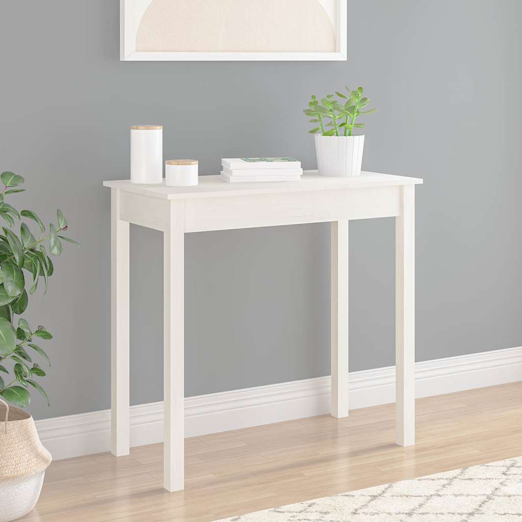 Vidaxl wandtafel 80x40x75 cm massief grenenhout wit