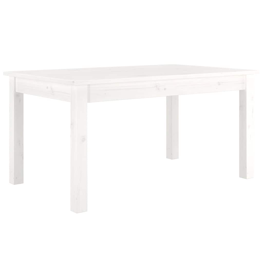 Vidaxl salontafel 80x50x40 cm massief grenenhout wit