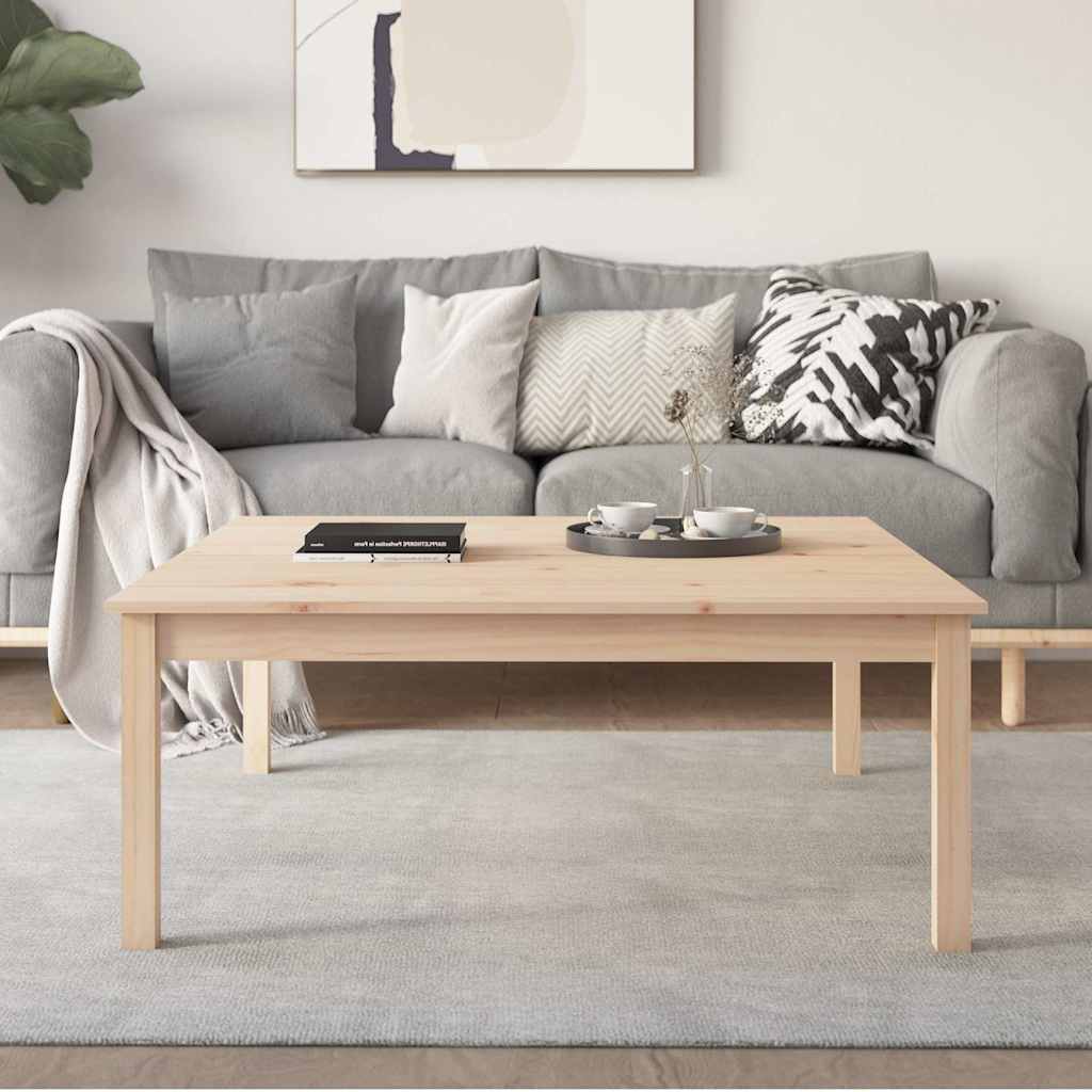 Vidaxl salontafel 100x100x40 cm massief grenenhout